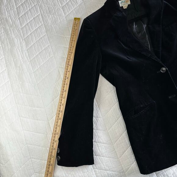 Astor One Women’s Vintage Velvet Blazer Fully Lined Classic Black | Size 8 - Picture 10 of 10